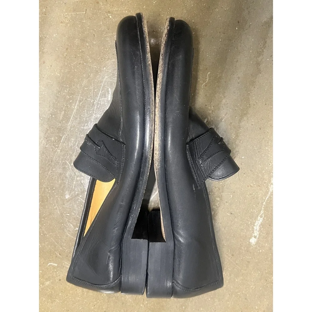 Johnston & Murphy‎ Penny Loafers Size 10 Mens Black Leather Dress Shoes 59-11277